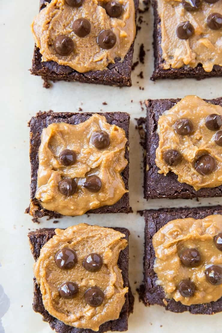 Grain-Free Vegan Peanut Butter Brownies